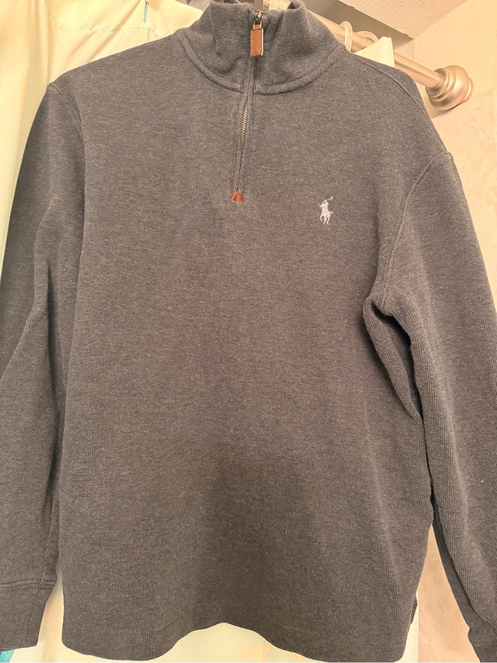 Ralph Lauren Men’s Half-Zip Pullover Sweater - Charcoal Gray